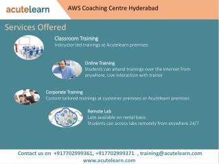 AWS Coaching Centre Hyderabad