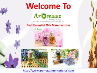 World's Best Essential Oils Manufacturer