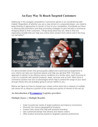 An Easy Way To Reach Targeted Customers