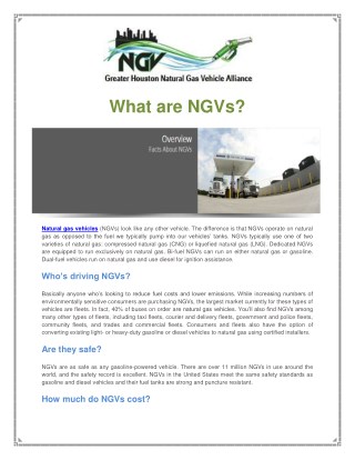 Natural Gas Vehicles