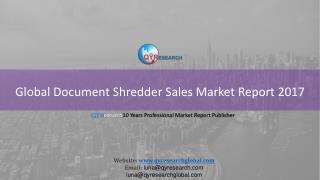 Global Document Shredder Sales Market Report 2017