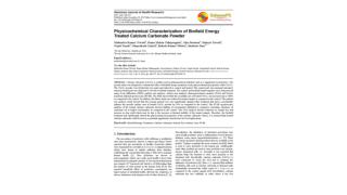 Physicochemical Characterization of Biofield Energy Treated Calcium Carbonate Powder