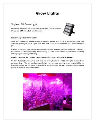 Grow Lights