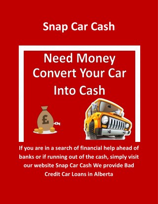 Bad credit Car loans Alberta