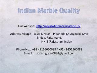 Indian Marble Quality
