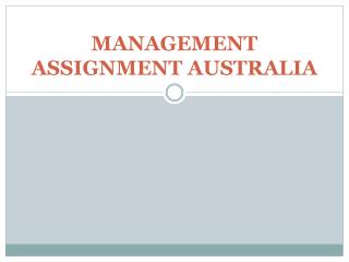 Management assignment help australia