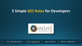 5 Simple SEO Rules for Developers