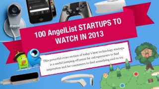 Top 100 AngelList Startups to Watch in 2014