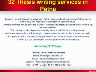 32 Thesis writing services in Patna