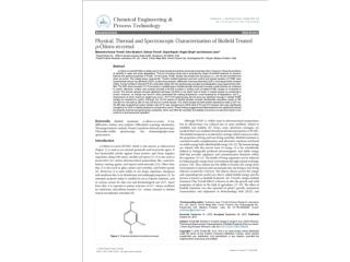 Physical, Thermal and Spectroscopic Characterization of Biofield Treated p-Chloro-m-cresol