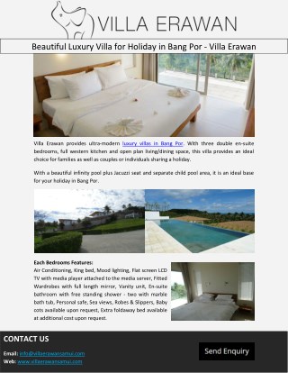 Beautiful Luxury Villa for Holiday in Bang Por - Villa Erawan