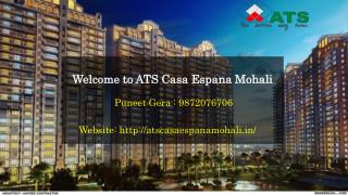 Ats Casa Espana Mohali Flat Price | Puneet Gera 9872076706