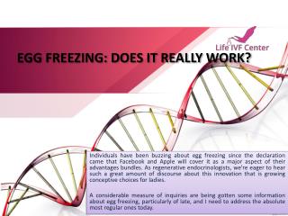 EGG FREEZING: DOES IT REALLY WORK?