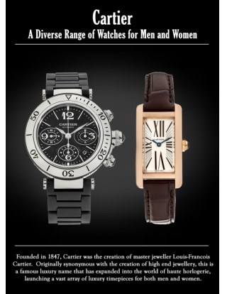Cartier a Diverse Range of Watches for Men and Women