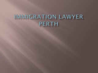 Immigration lawyer perth