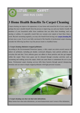 Carpet Cleaning DC