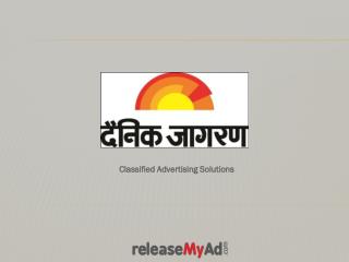 Dainik Jagran Matrimonial Advertisement Booking Online.