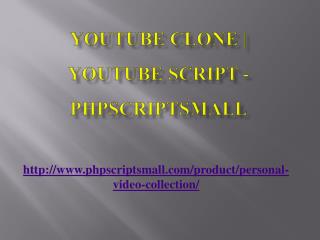 YouTube clone | YouTube script –phpscriptsmall