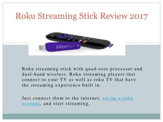 Roku streaming Stick Review 2017