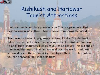 Rishikesh and Haridwar Tourist Attractions