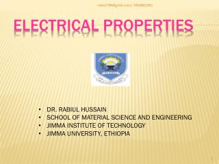 ELECTRICAL PROPERTIES OF MATERIALS