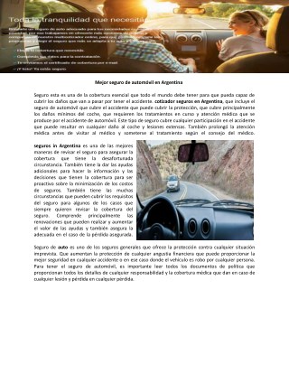 Seguros in argentina