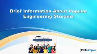 Brief Information About Popular Engineering Streams