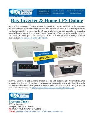 Buy Inverter & Home UPS Online