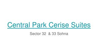central park cerise suites Presents a Fantasy Residence in Sohna