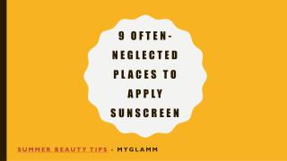 9 Effective Ways to Apply Sunscreen – MyGlamm Beauty Mantras