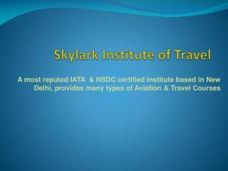 Skylark Institute of Travel - Travel & Tourism Courses