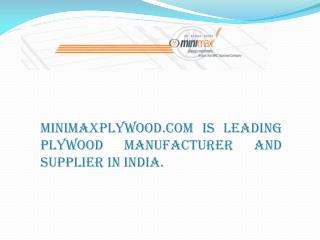 Plywood Manufacturers in India
