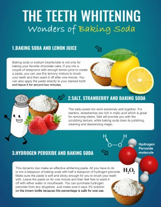 strawberries and baking powder to whiten teeth