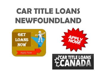 car title loans newfoundland