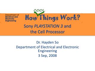 Sony PLAYSTATION 3 and the Cell Processor