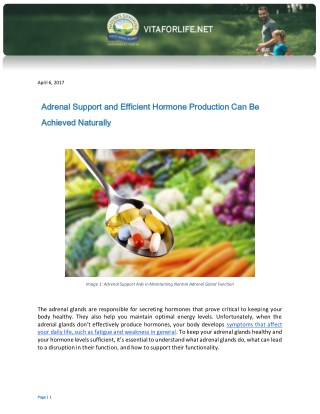 Adrenal Support and Efficient Hormone Production Can Be Achieved Naturally