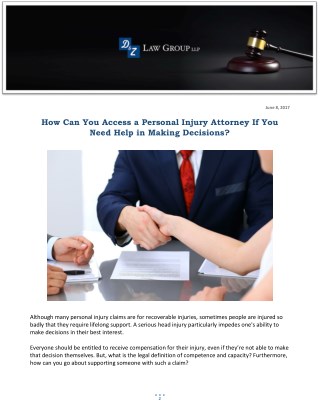 How Can You Access a Personal Injury Attorney If You Need Help in Making Decisions?