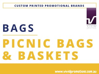 Custom Printed Promotional Picnic Bags and Baskets