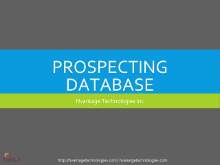 HTI Prospecting Database