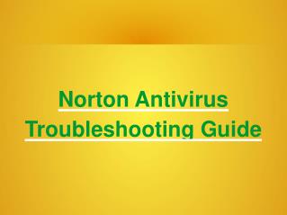 Norton Troubleshooting Guide