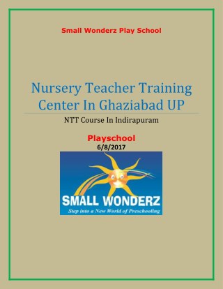 Pre nursery school in Indirapuram ghaziabad UP