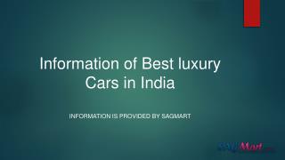 Information of best luxury cars in India