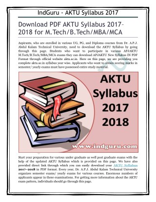 AKTU Syllabus