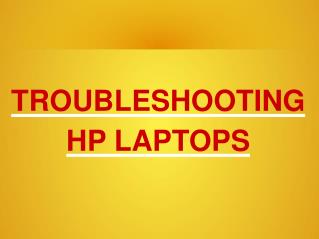 HP laptops troubleshooting