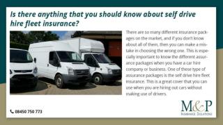 Self Drive Hire Fleet Insurance