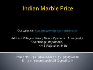Indian Marble Price