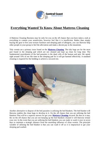 Everything Wanted To Know About Mattress Cleaning