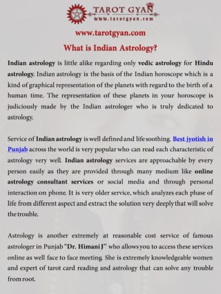 What is Indian Astrology?