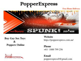 Buy Gay Sex Toys and Poppers Online From PopperExpress
