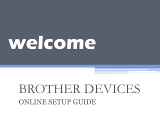 Brother Devices Online Setup Guide